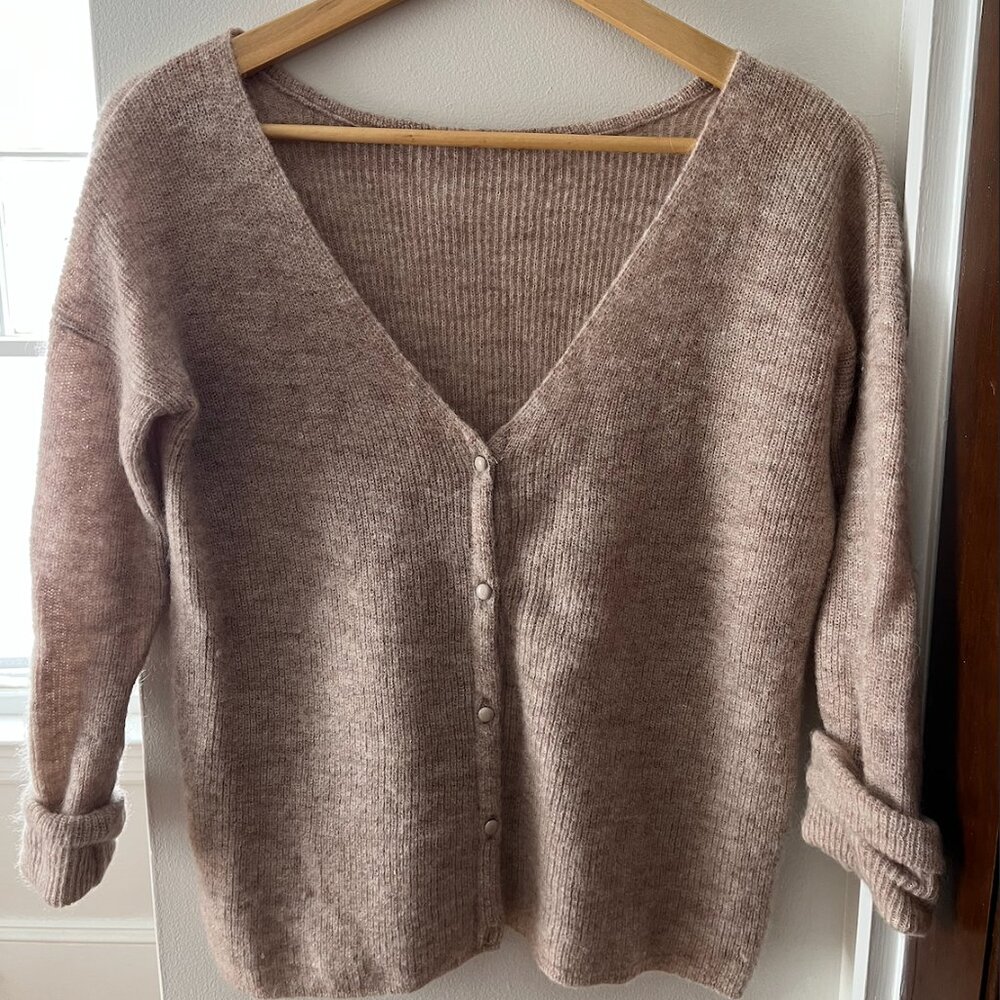 Sezane Barry Cardigan - Light Beige - XXS